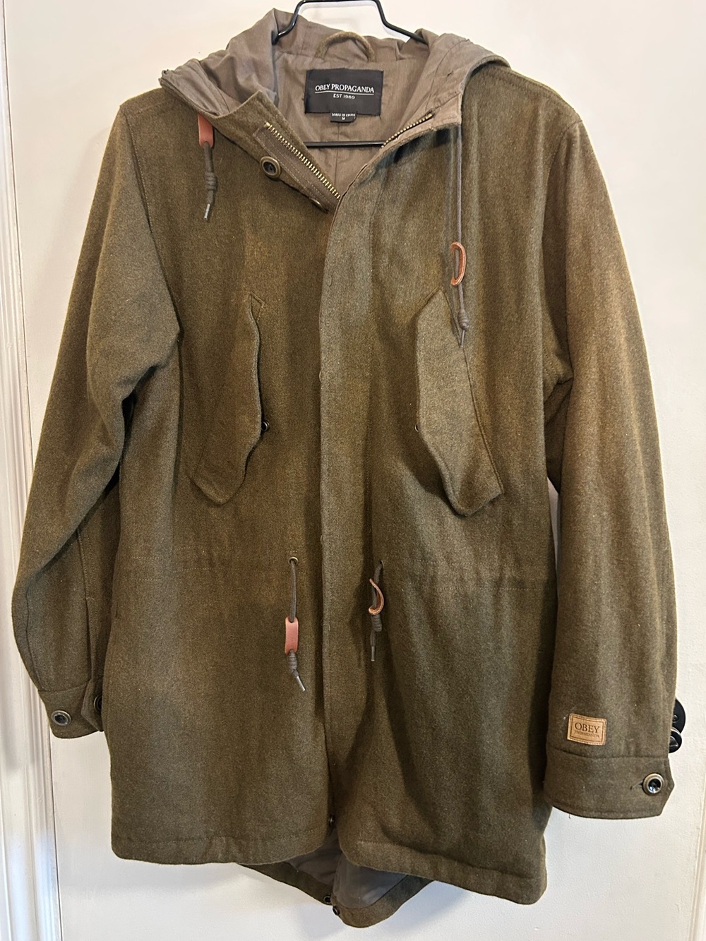 OBEY Propaganda Olive Green Hooded Jacket